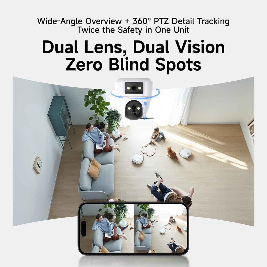 2K Dual Lens Indoor Security Camera I7070