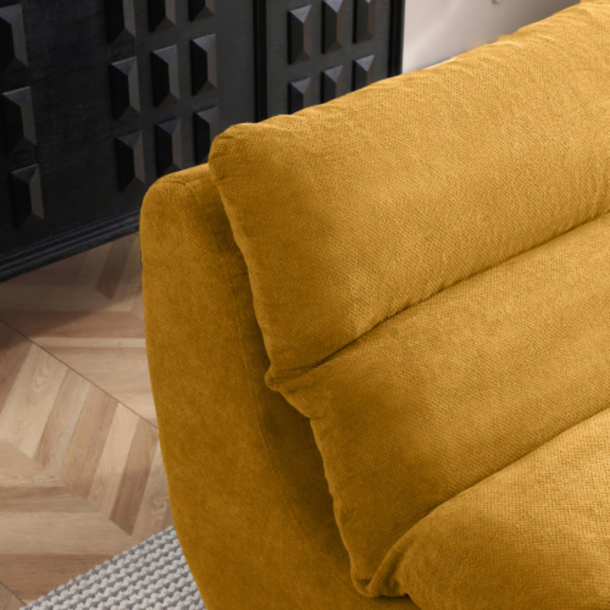 Yellow Memory Foam Bean Bag Chair with Ottoman K768