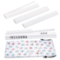 White Wooden Mahjong Racks with Pushers Set of 4 H5936