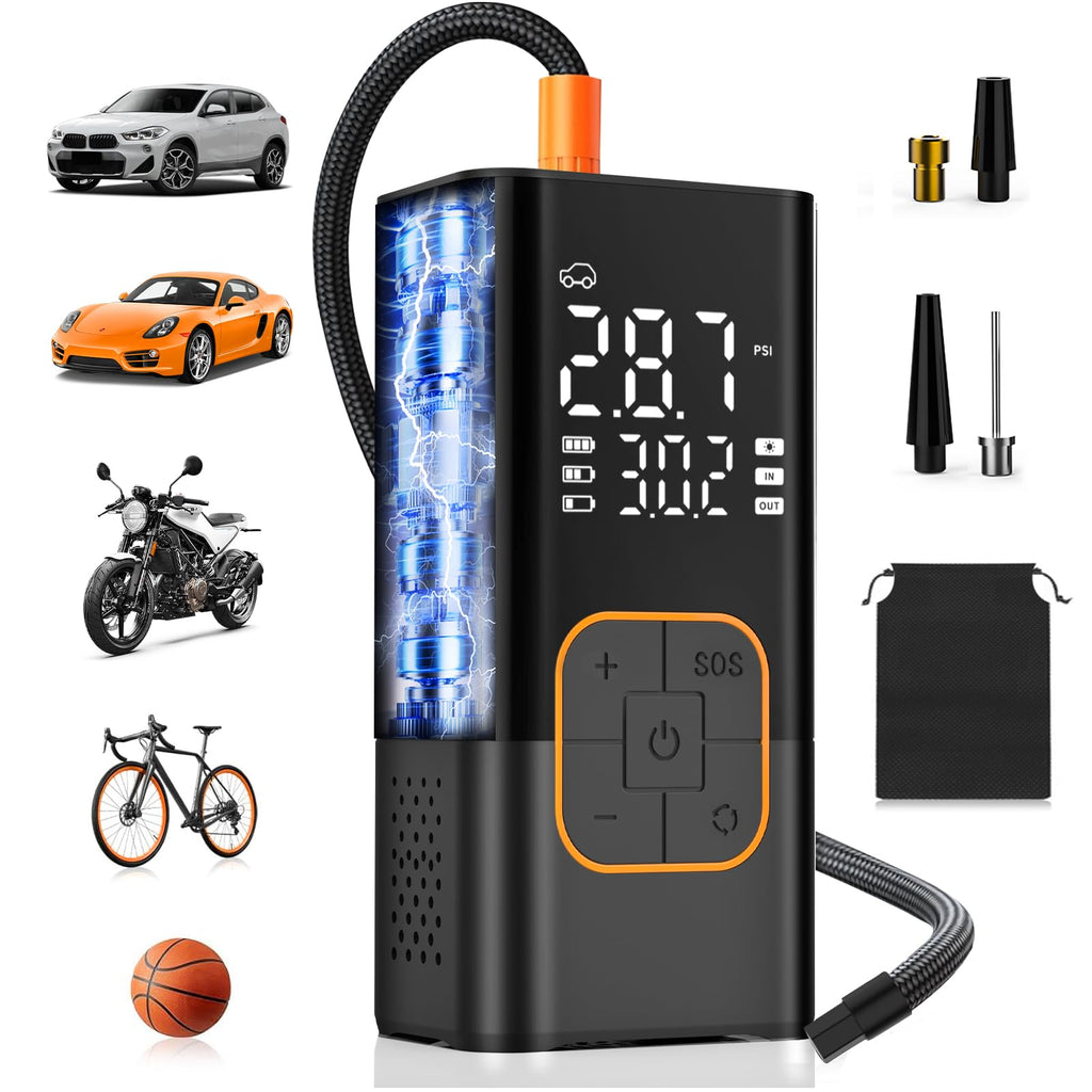 Portable Cordless Tire Inflator Air Compressor F74477
