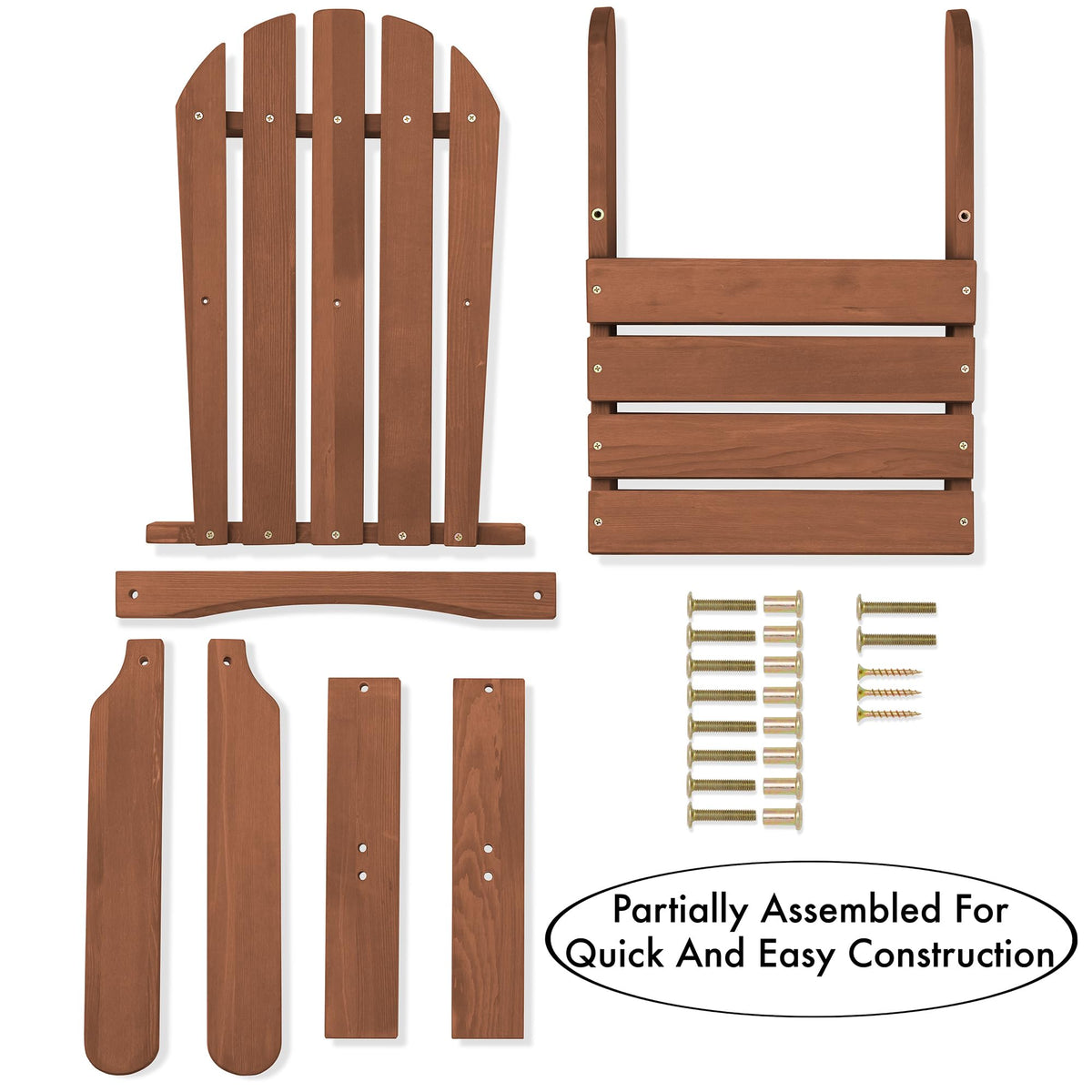 Espresso Cedar Wood Children's Adirondack Chair E221