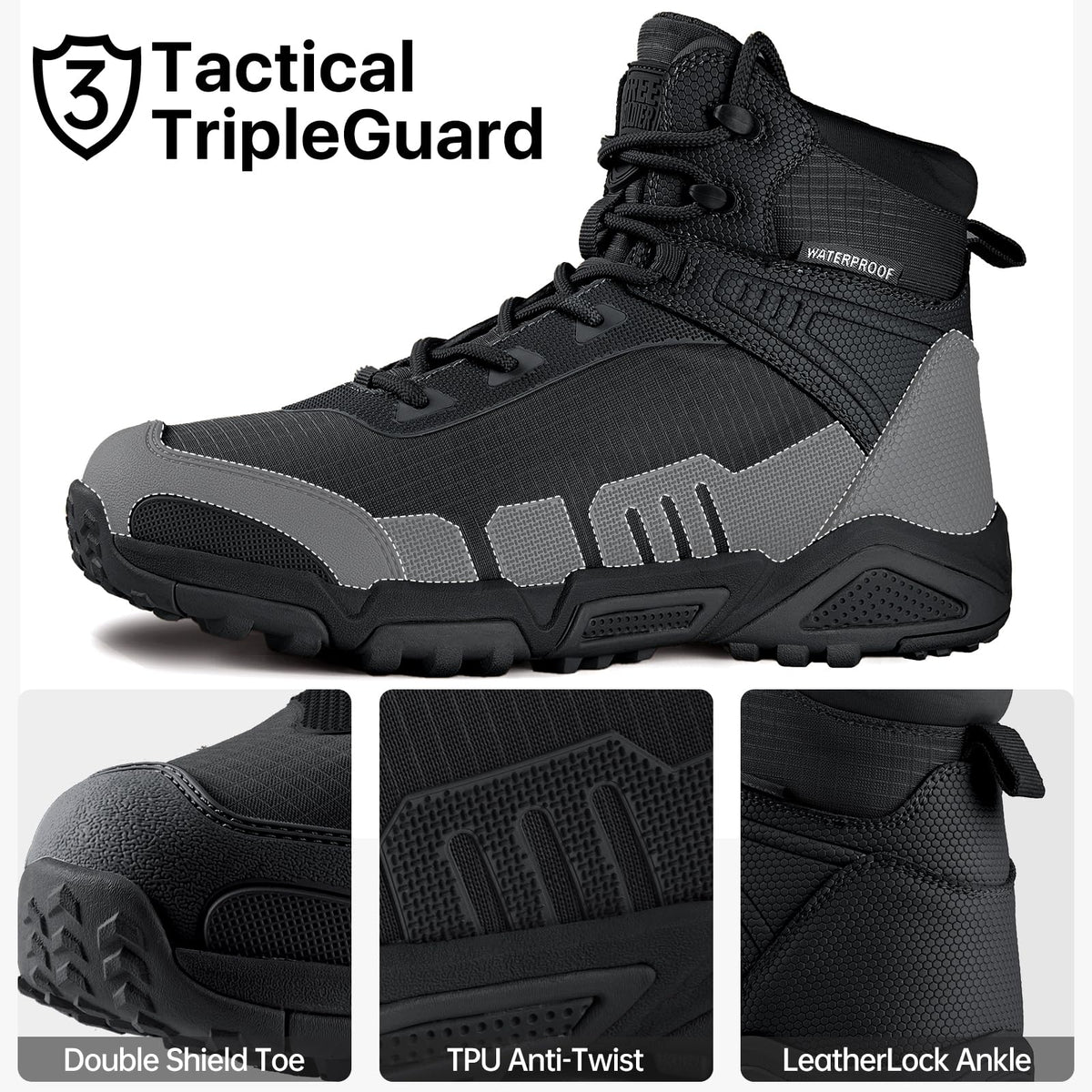 Waterproof Lightweight Tactical Work Boots D647