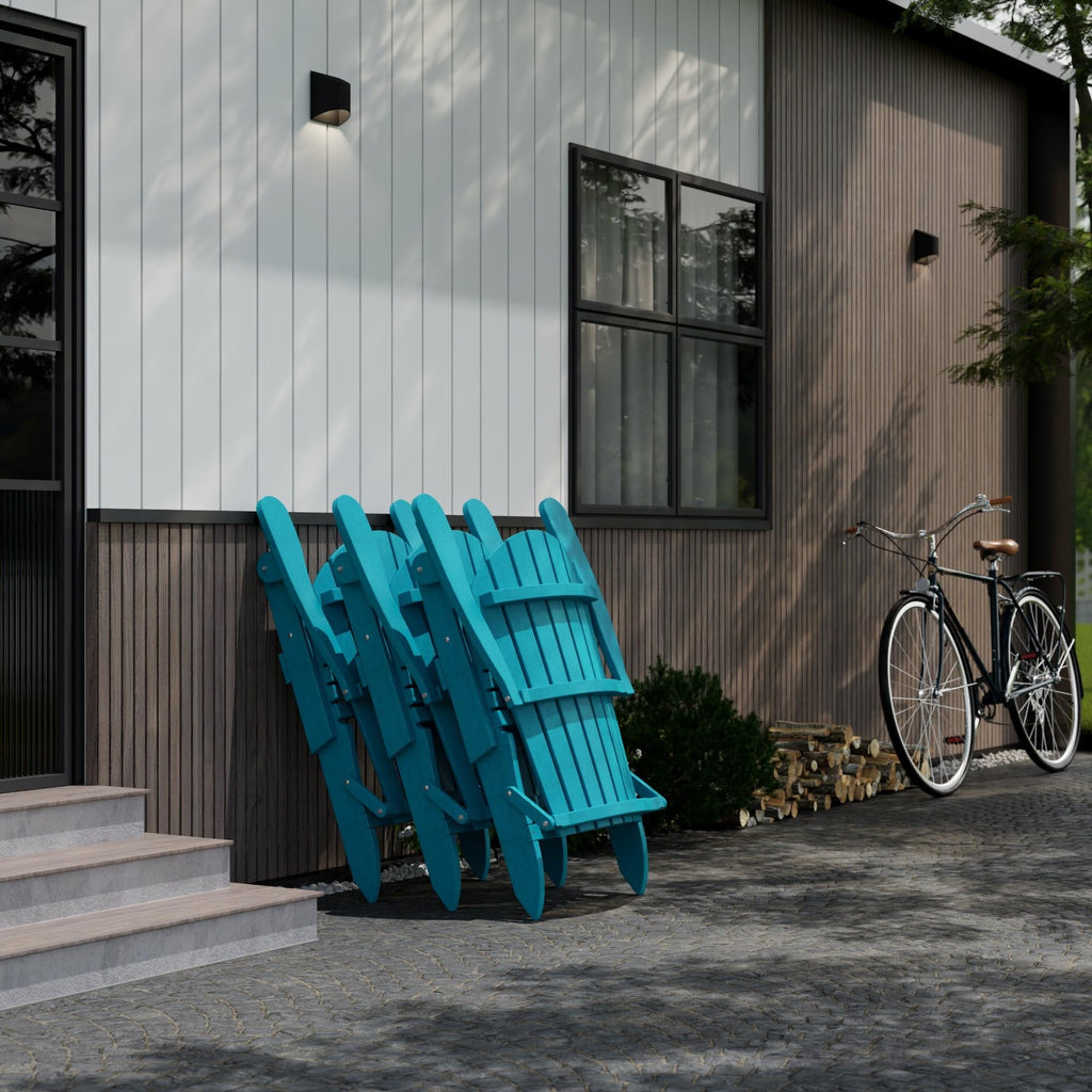 Aruba Blue Folding Adirondack Chair L2476