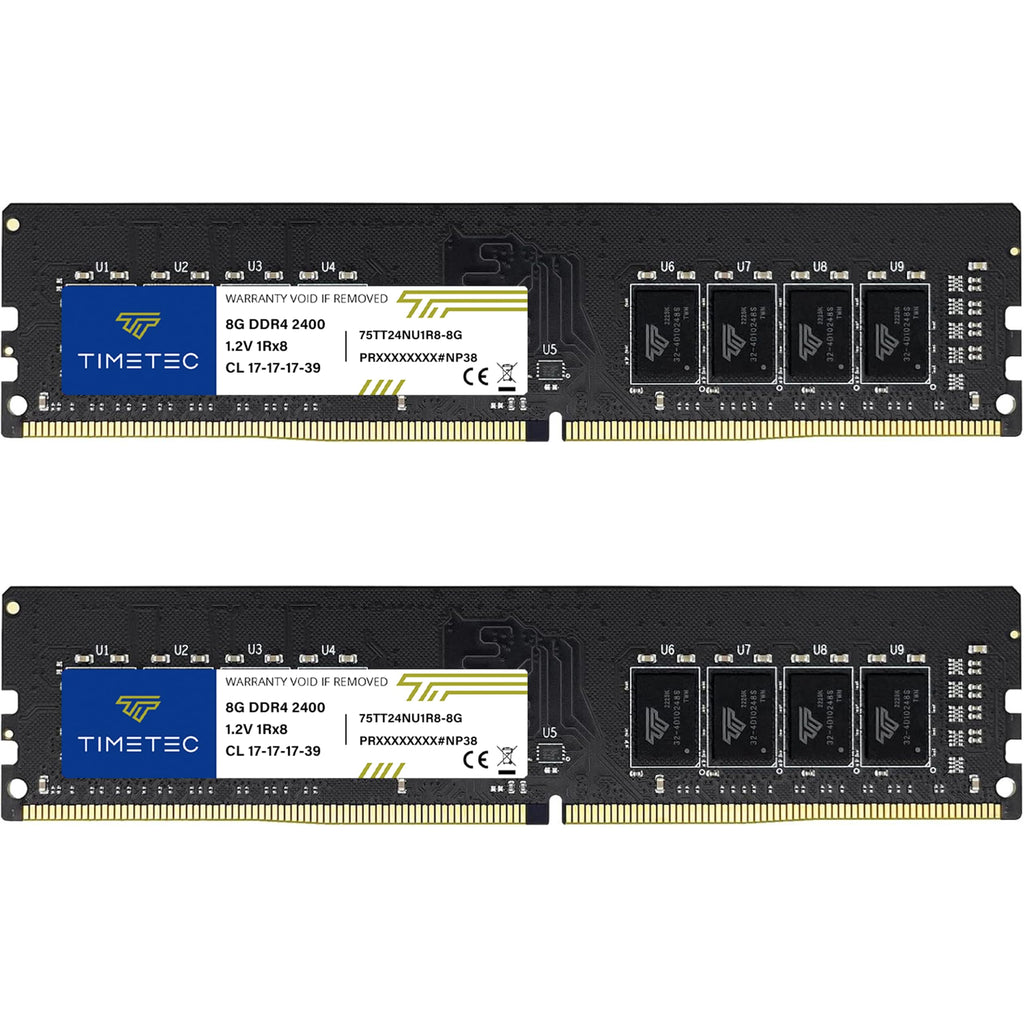16GB Kit DDR4 2400MHz UDIMM Desktop RAM 288-Pin Non-ECC Unbuffered DIMM Memory R206633