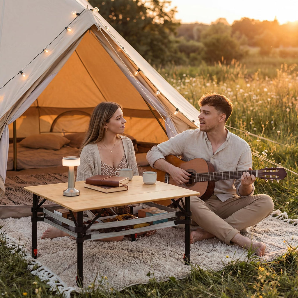 Bamboo Aluminum Folding Camping Table X54481