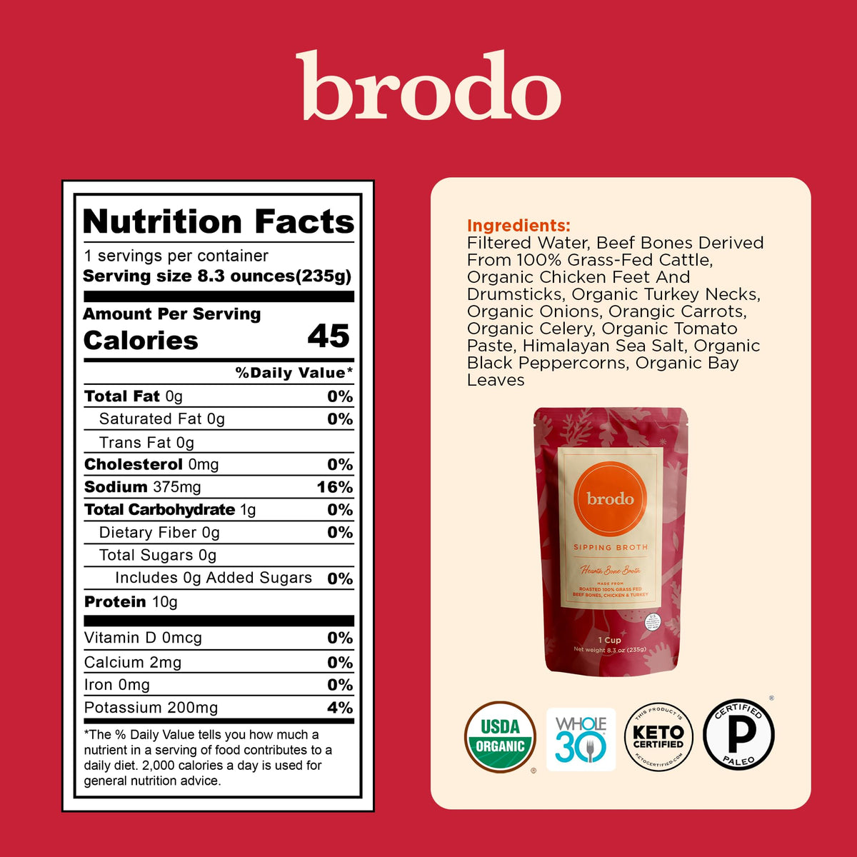 Bone Broth Single-Serve and 25 oz Classic Packs N21225