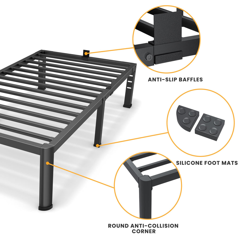 14 Inch Twin Metal Bed Frame D884