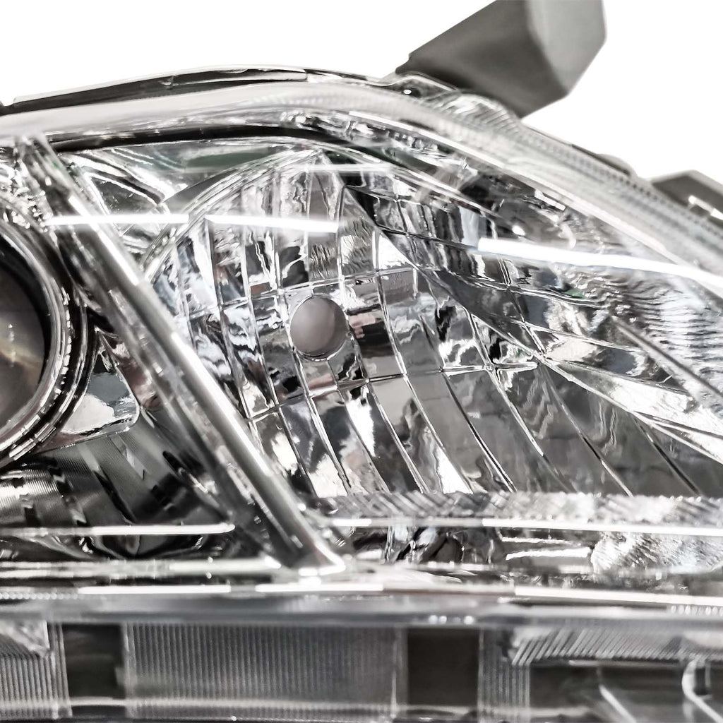 Chrome Clear Lens Projector Headlight Replacement Kit Pair of LH+RH X4424