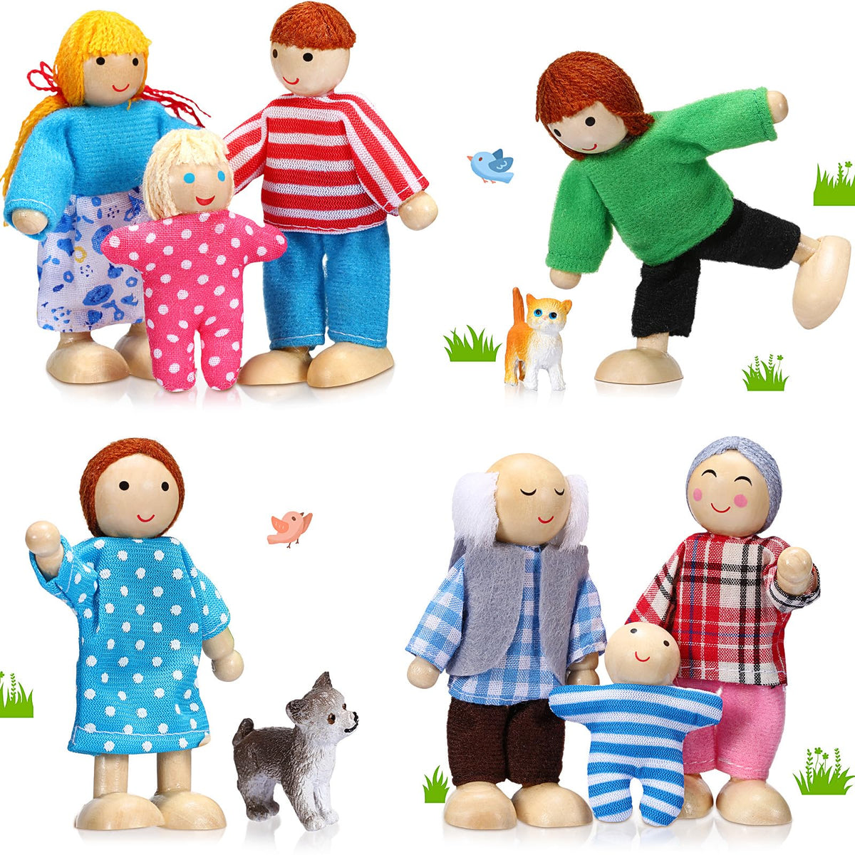 Wooden Dollhouse Family Set Mini People V76967
