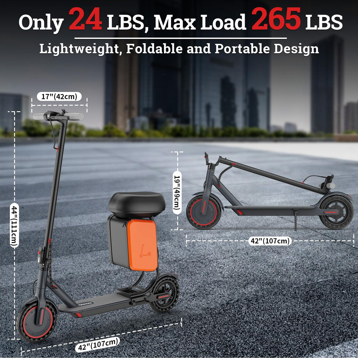Electric Scooter with Dual Braking System A243376