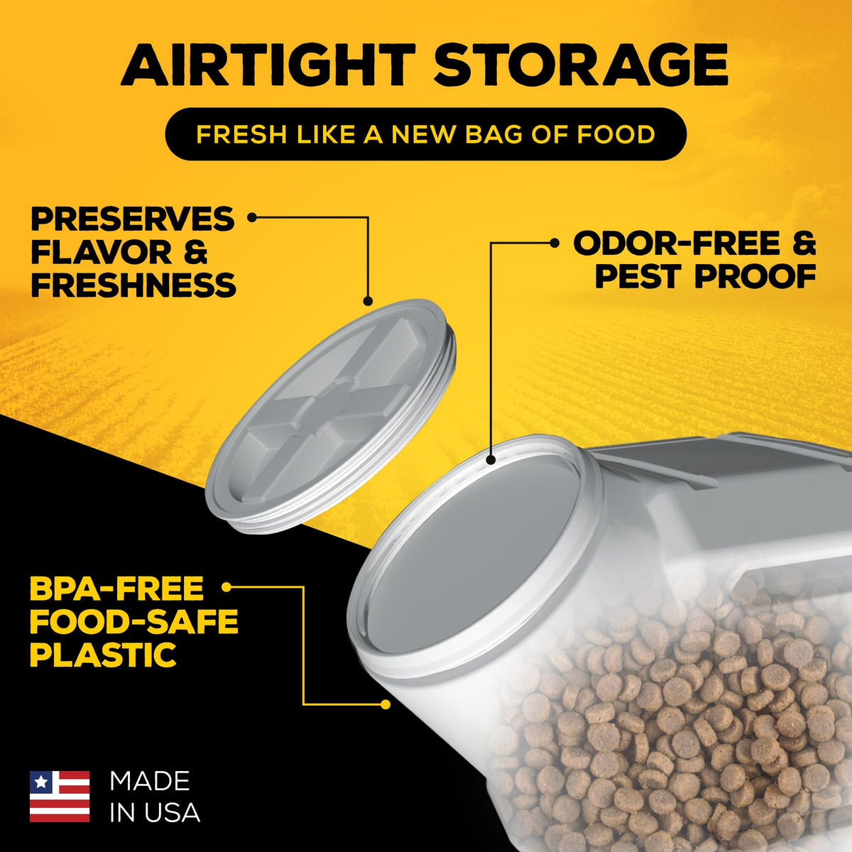 Airtight Pet Food Storage Container with Scoop A3654