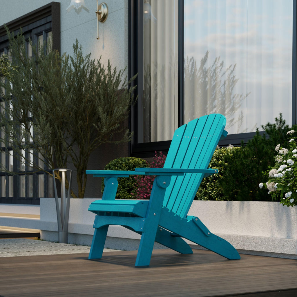 Aruba Blue Folding Adirondack Chair L2476