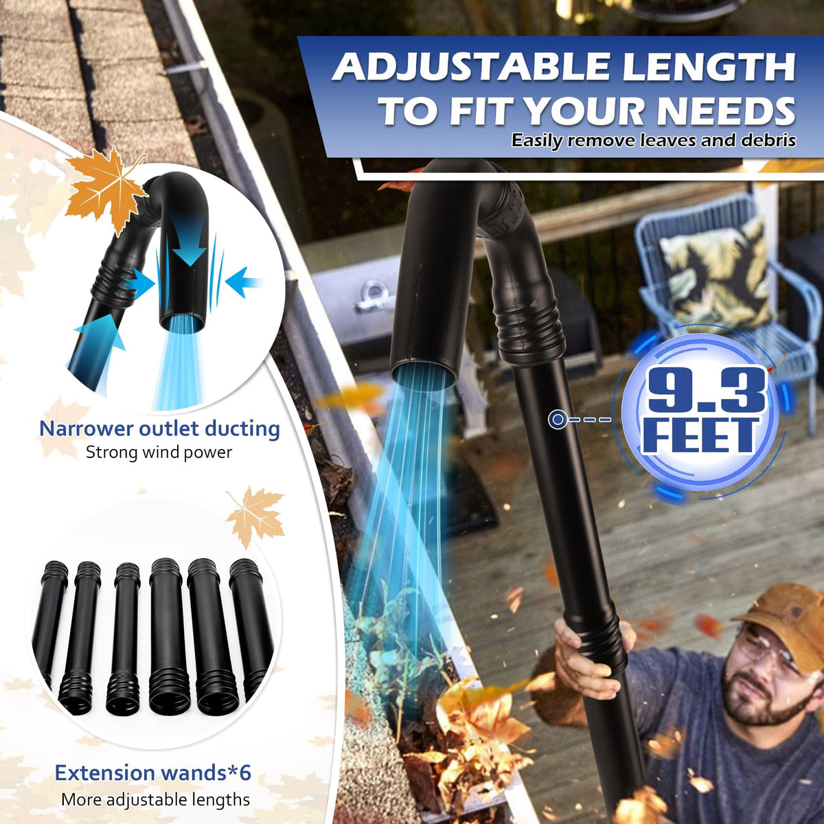 Universal Gutter Cleaning Tools for Leaf Blowers C880675