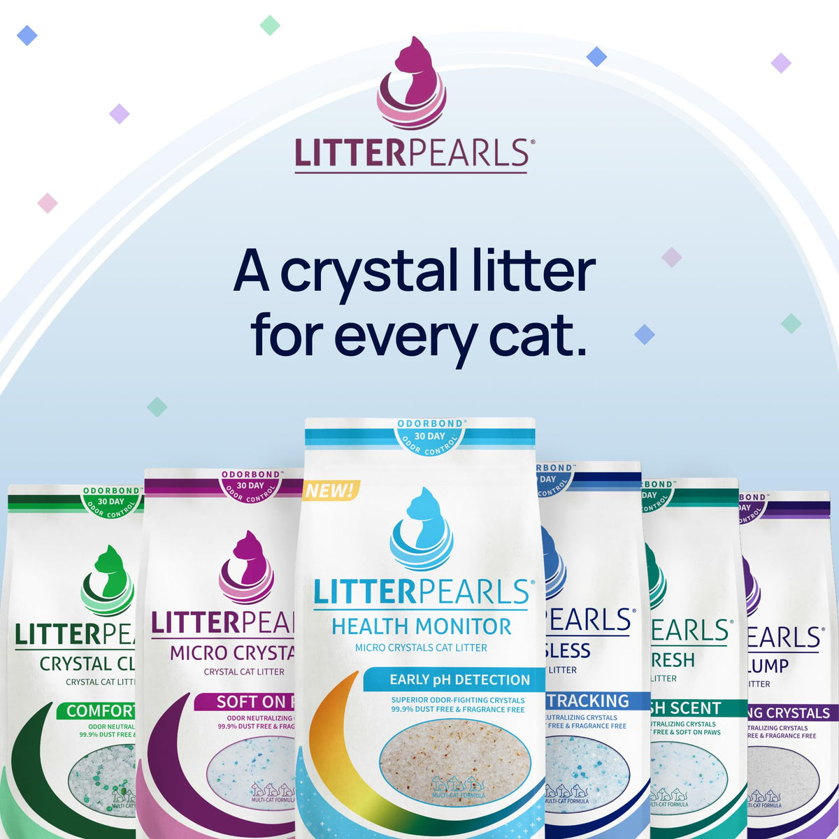 Unscented Crystal Clumping Cat Litter 8lb B508859
