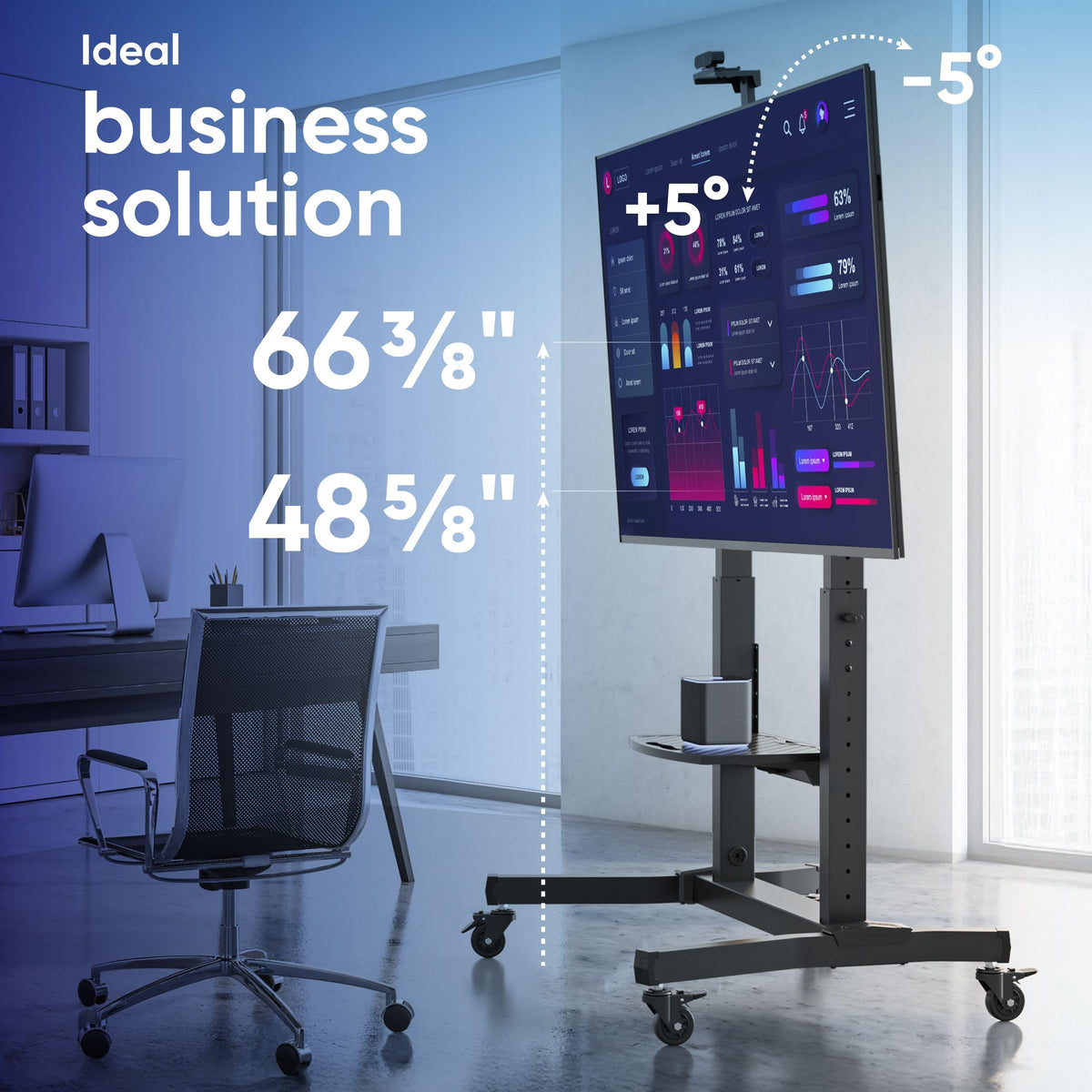 50-100 Inch Mobile TV Stand F195