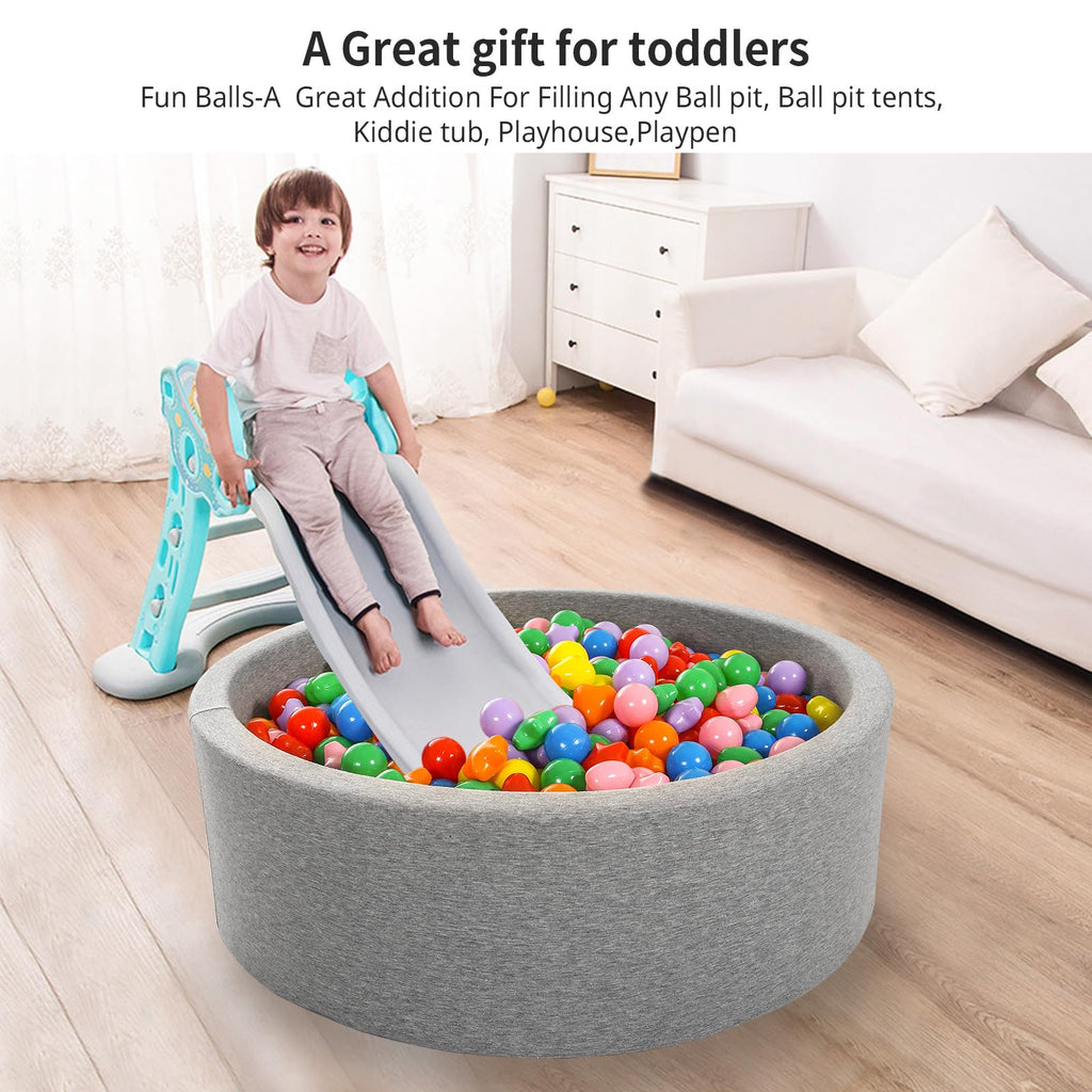 100 200 500 Plastic Balls for Toddlers Phthalate Free BPA Free Non-Toxic Crush Proof G4940