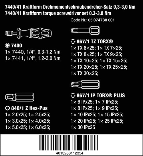 26 Pc Torque Screwdriver Set W5722