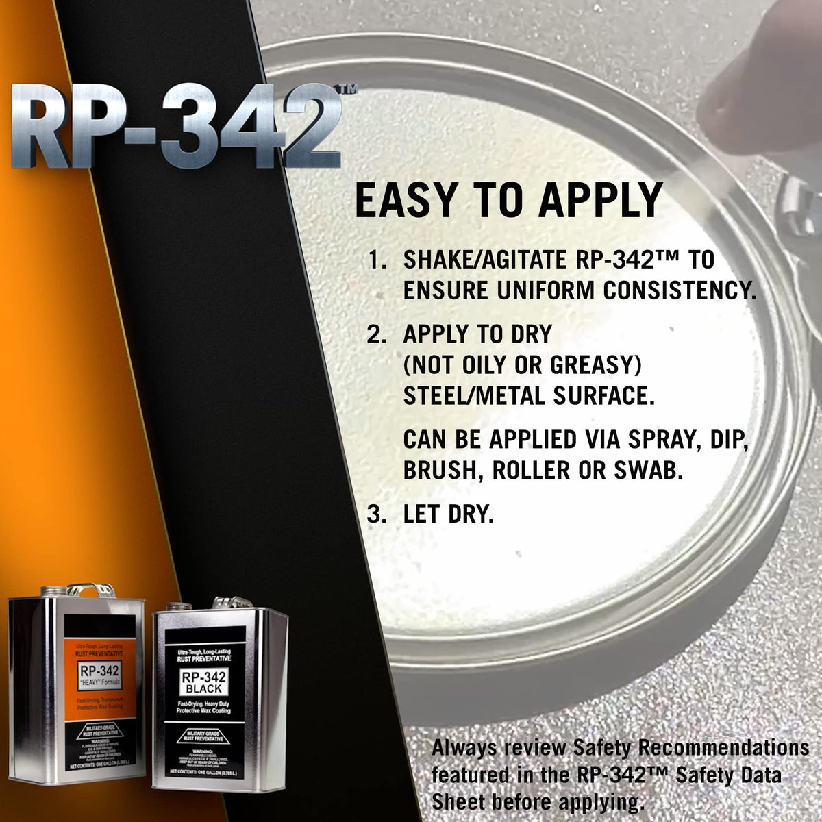 Black Rust Preventive Spray 24 Cans A146443
