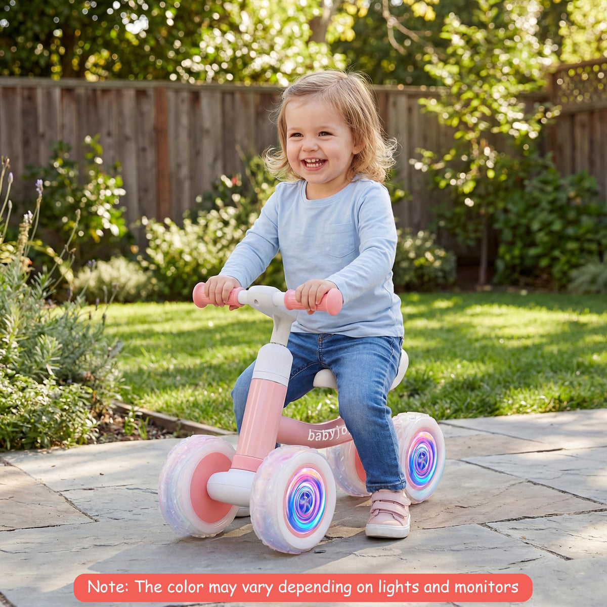 4 Wheels Toddler Balance Bike with Adjustable Handlebar & Seat P688520