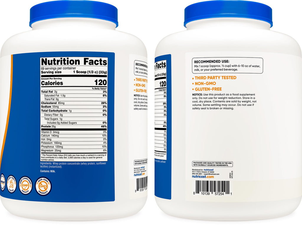 Whey Protein Concentrate Powder 5 LB D86062