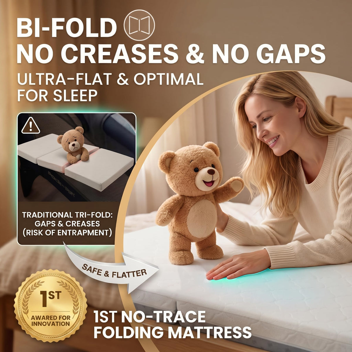 Pack and Play Mattress Pad Bi-Fold Memory Foam X96329