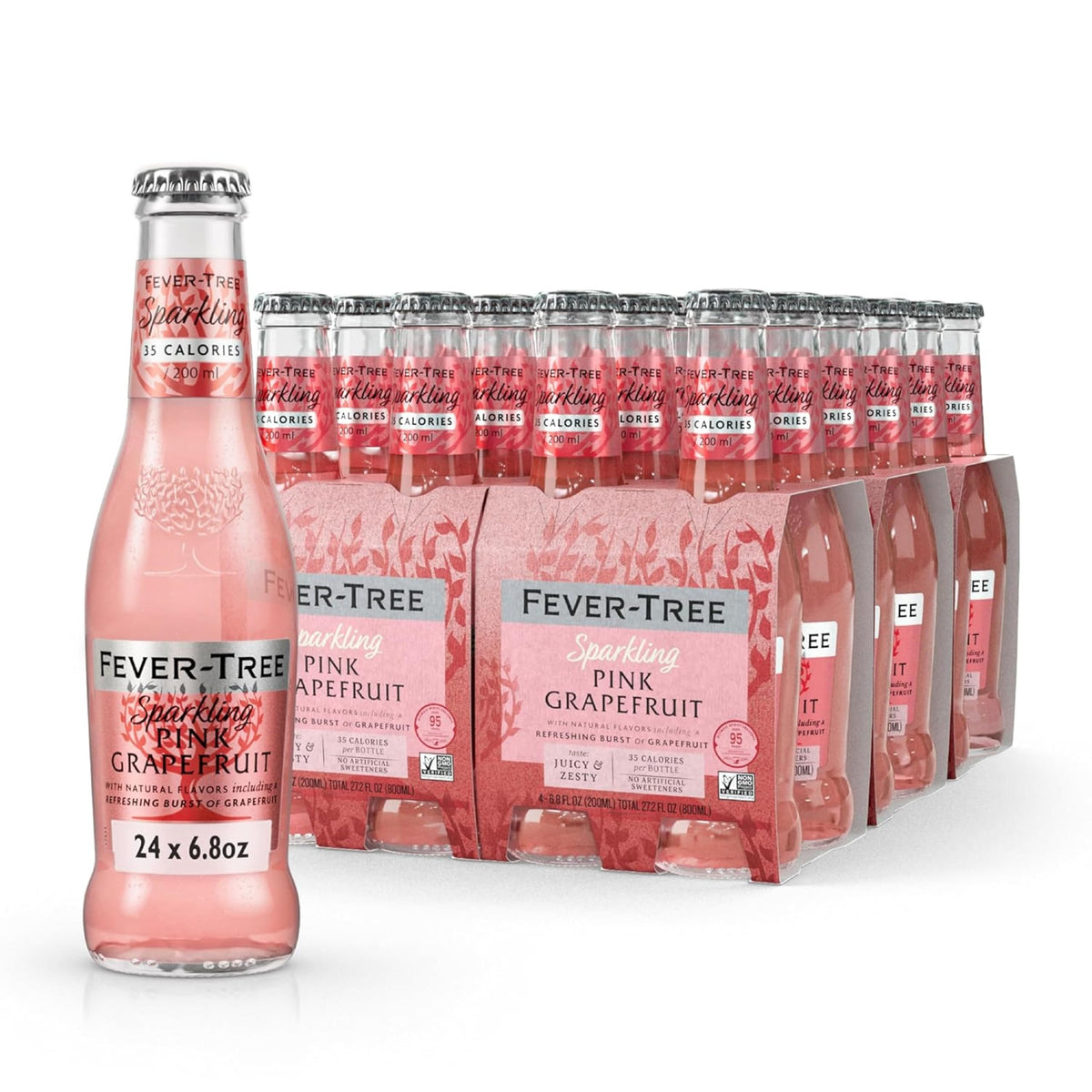 Sparkling Pink Grapefruit Soda Mixer, 24 Pack, 6.8 Fl Oz Bottles B151580