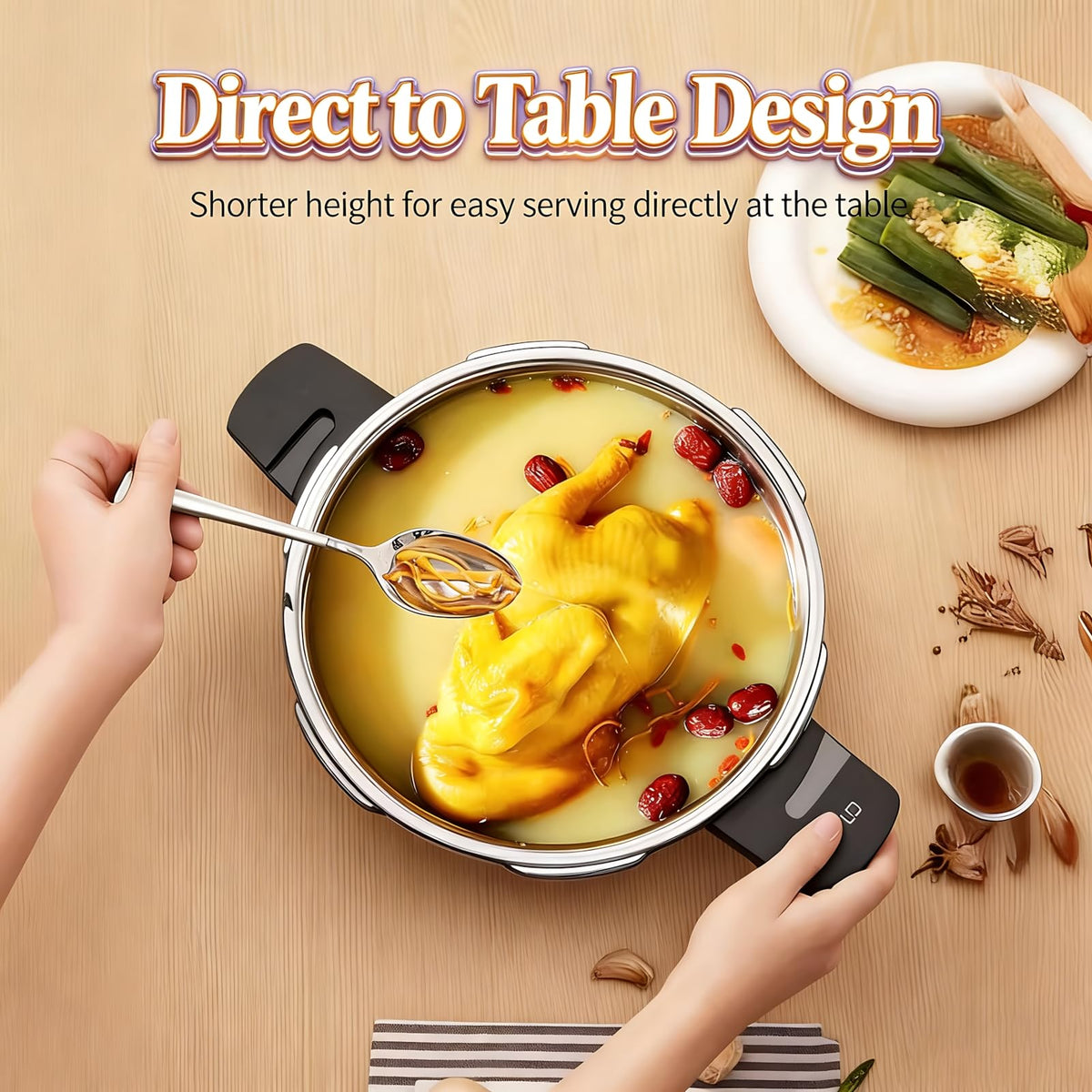 2.3L 304 Stainless Steel Mini Pressure Cooker W744585