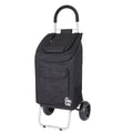Black Foldable Shopping Cart with Wheels and Removable Bag Z57915