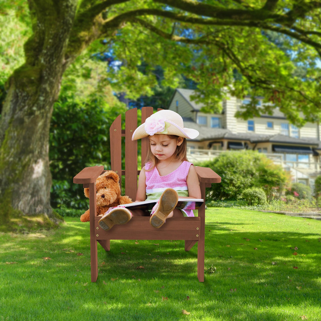 Espresso Cedar Wood Children's Adirondack Chair E221