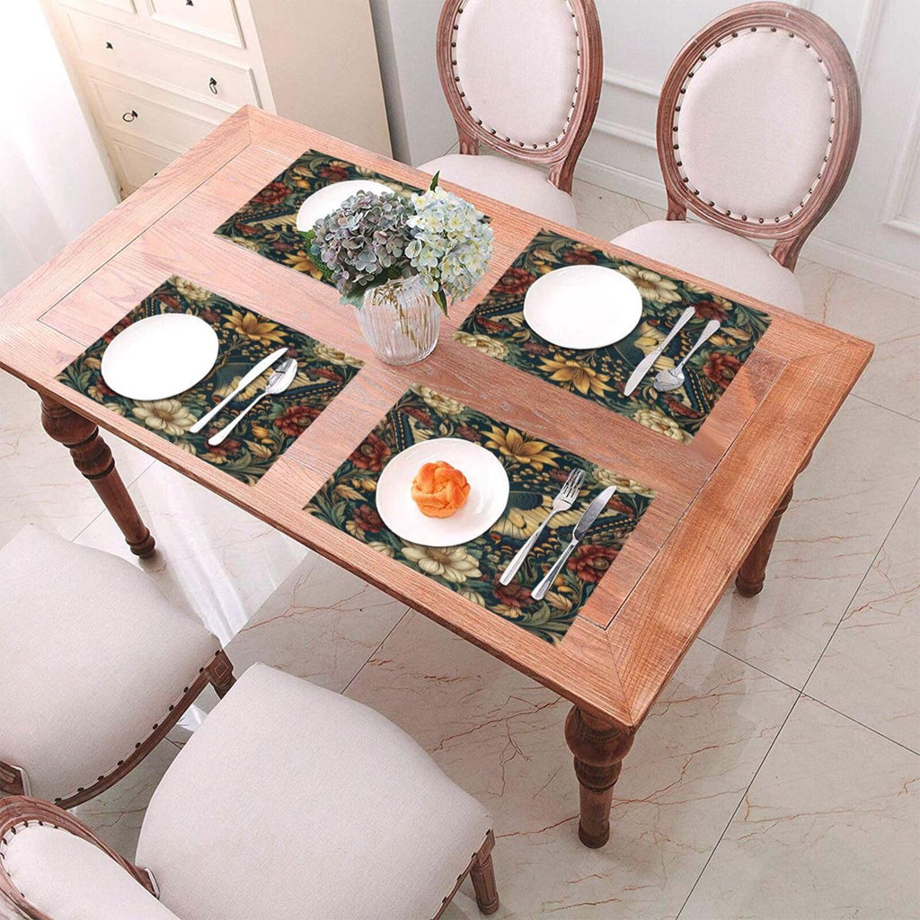 Vintage Butterfly Floral Woven Placemat 12X18 in J191