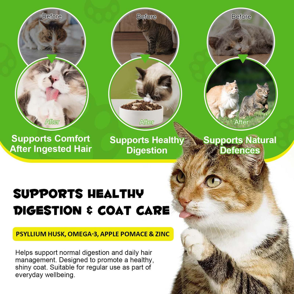 Cat Hairball Support Chews with Cat Grass & Omega-3 Fish Oil Z32737