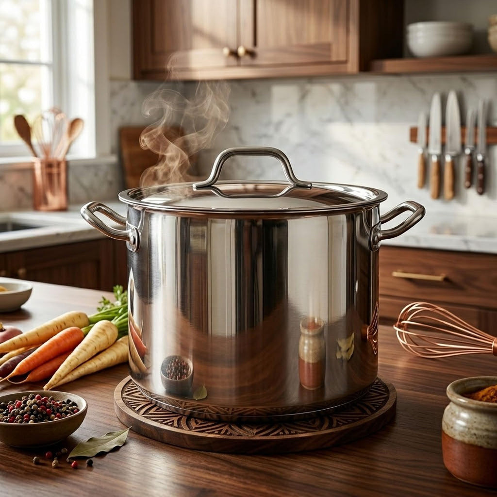 60 Qt Stainless Steel Stockpot with Lid A861828