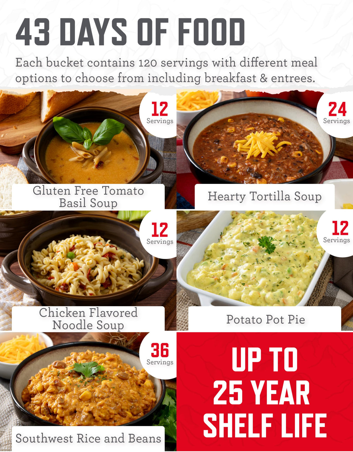 Emergency Food Freeze Dried 360 Servings T75033