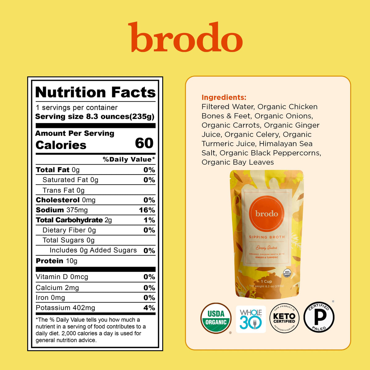 Bone Broth Single-Serve and 25 oz Classic Packs N21225