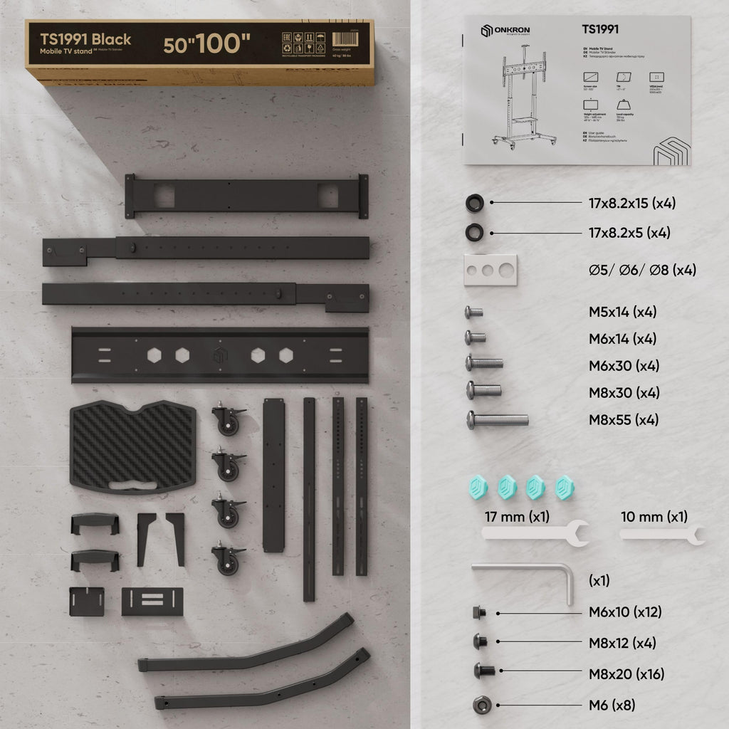 50-100 Inch Mobile TV Stand F195