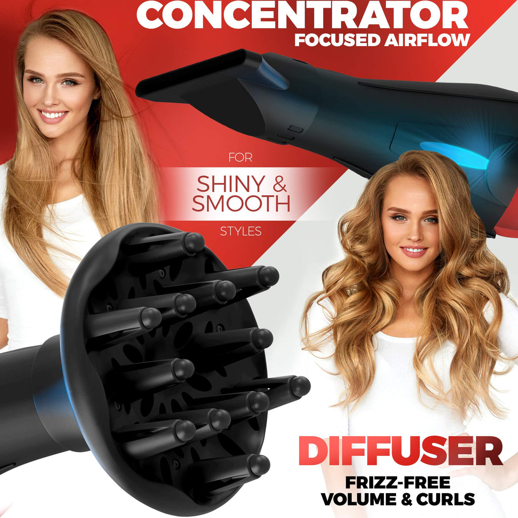Ionic Curly Hair Dryer with Diffuser E82724