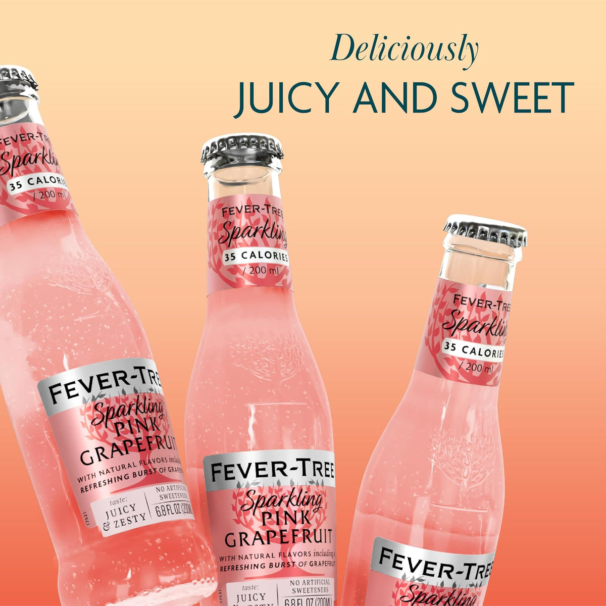 Sparkling Pink Grapefruit Soda Mixer, 24 Pack, 6.8 Fl Oz Bottles B151580