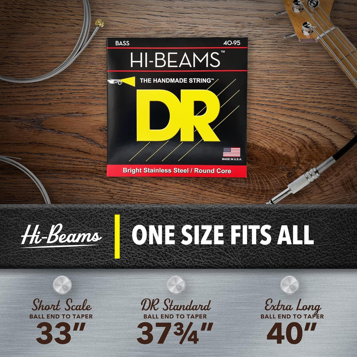 Stainless Steel Bass Strings 45-105 Short A654