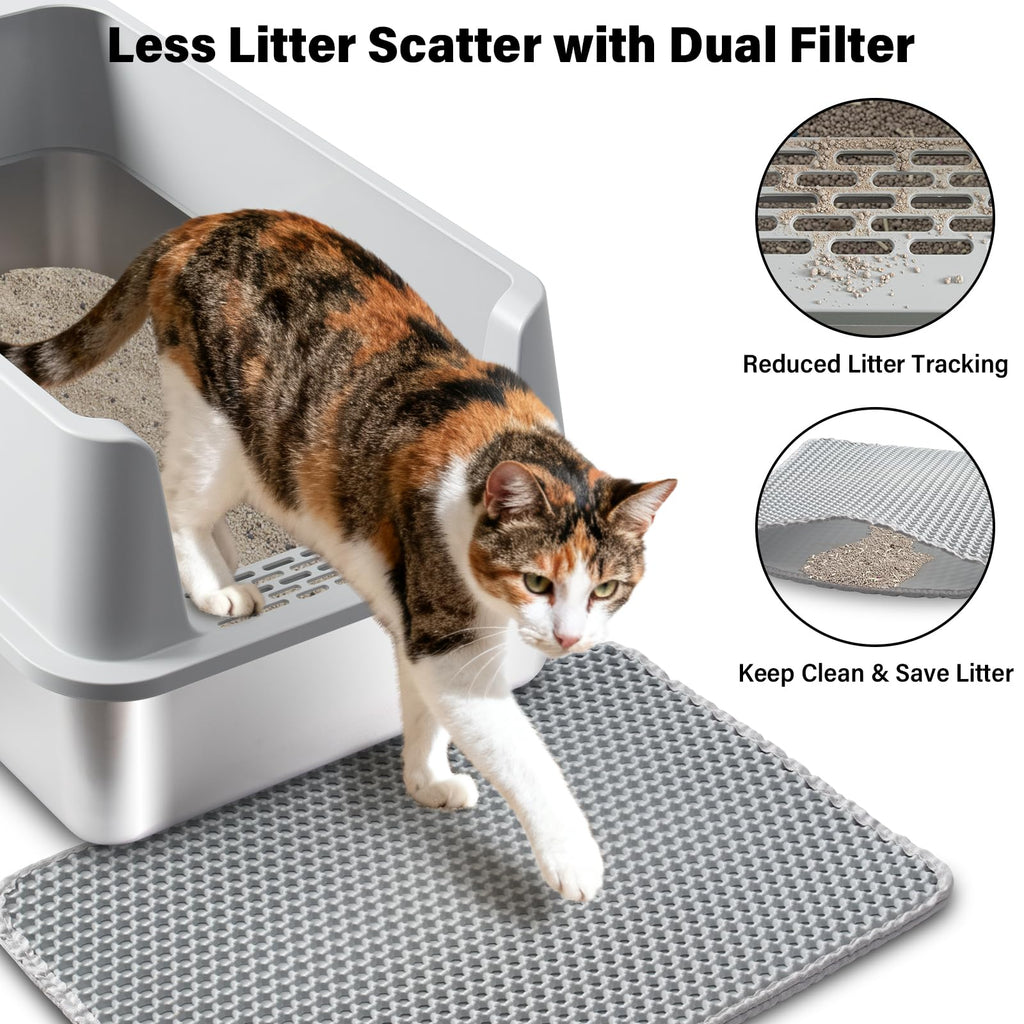 Stainless Steel XL Litter Box with Lid G9512