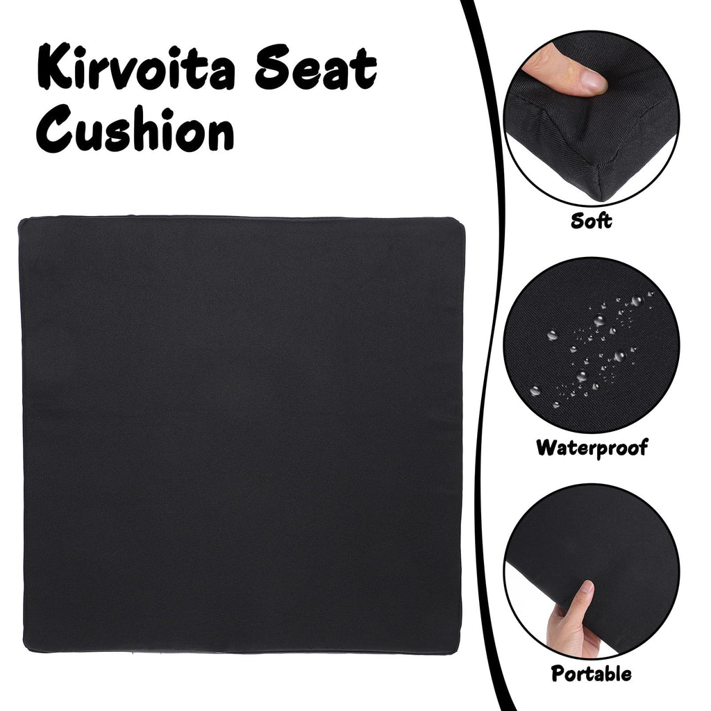 Black Portable Waterproof Stadium Seat Cushions with Handle Y147