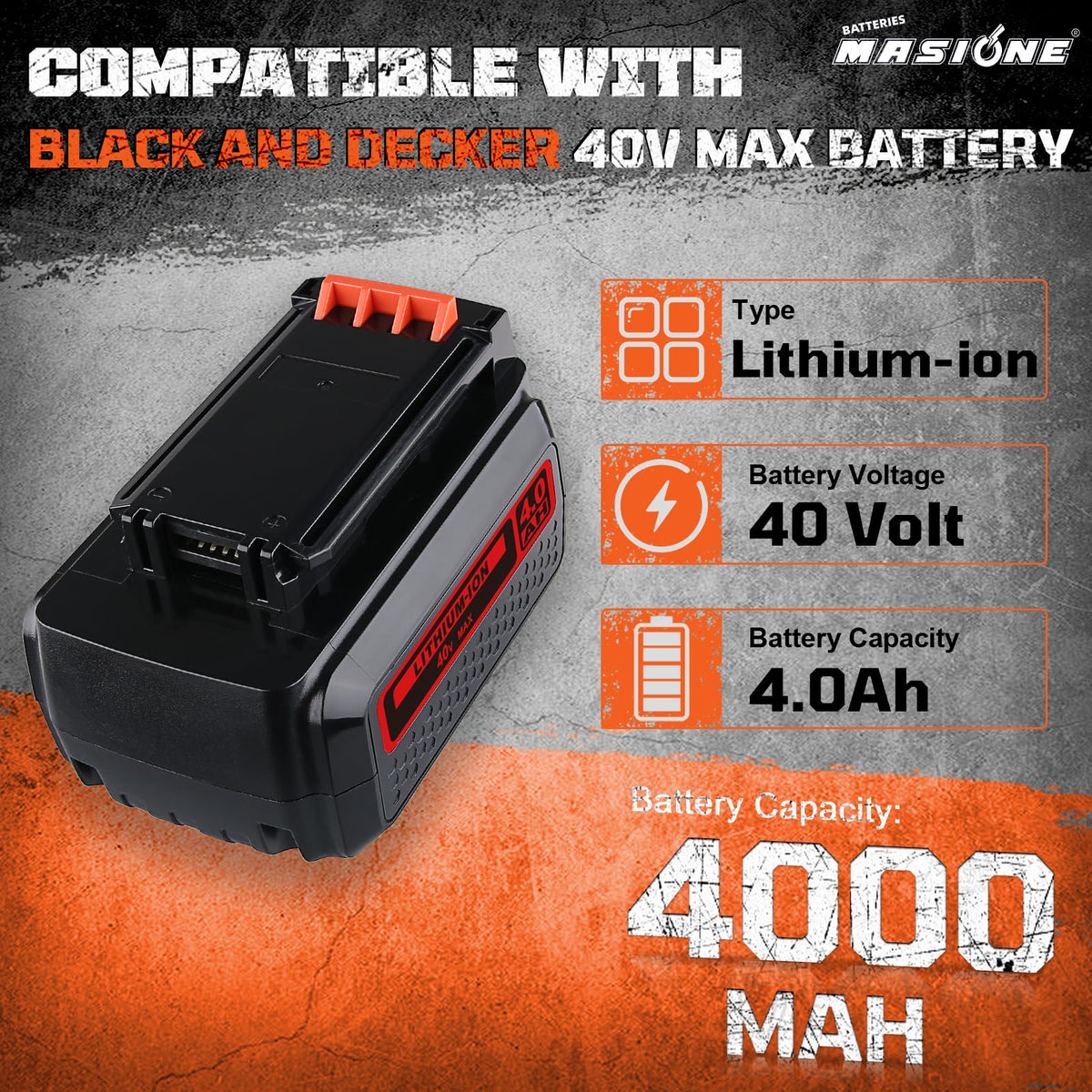 40V Lithium-Ion Battery Replacement O573