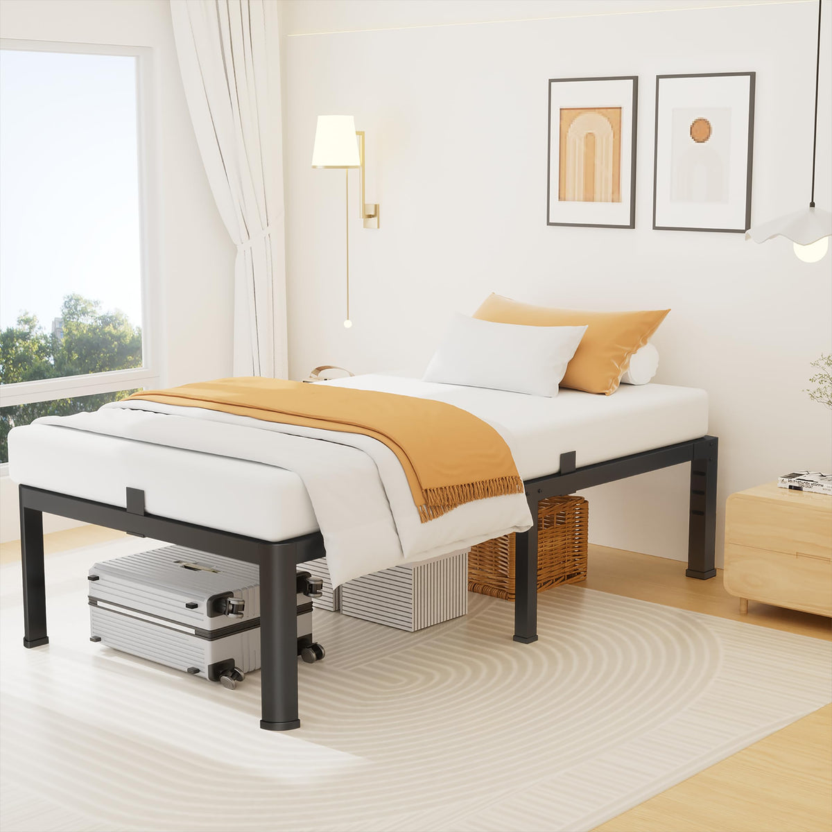 14 Inch Twin Metal Bed Frame D884