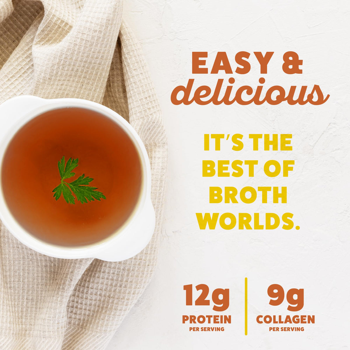 Instant Sipping Bone Broth Mix Beef 0.53 oz Pack of 30 U106