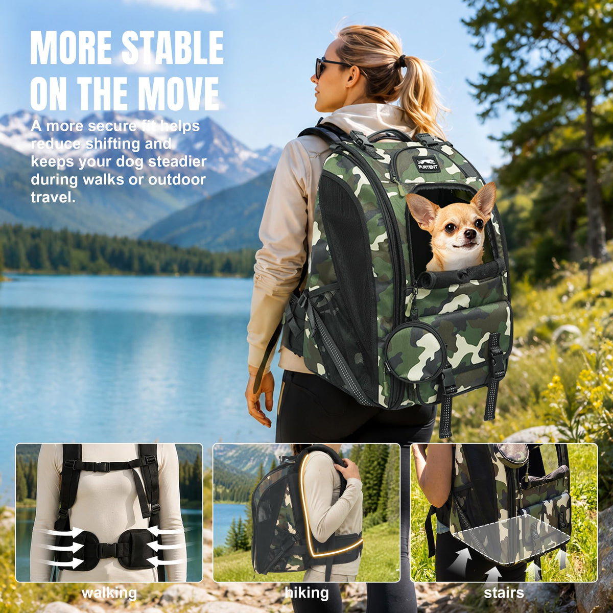 Dog Backpack Carrier Up to 20 lb Q665