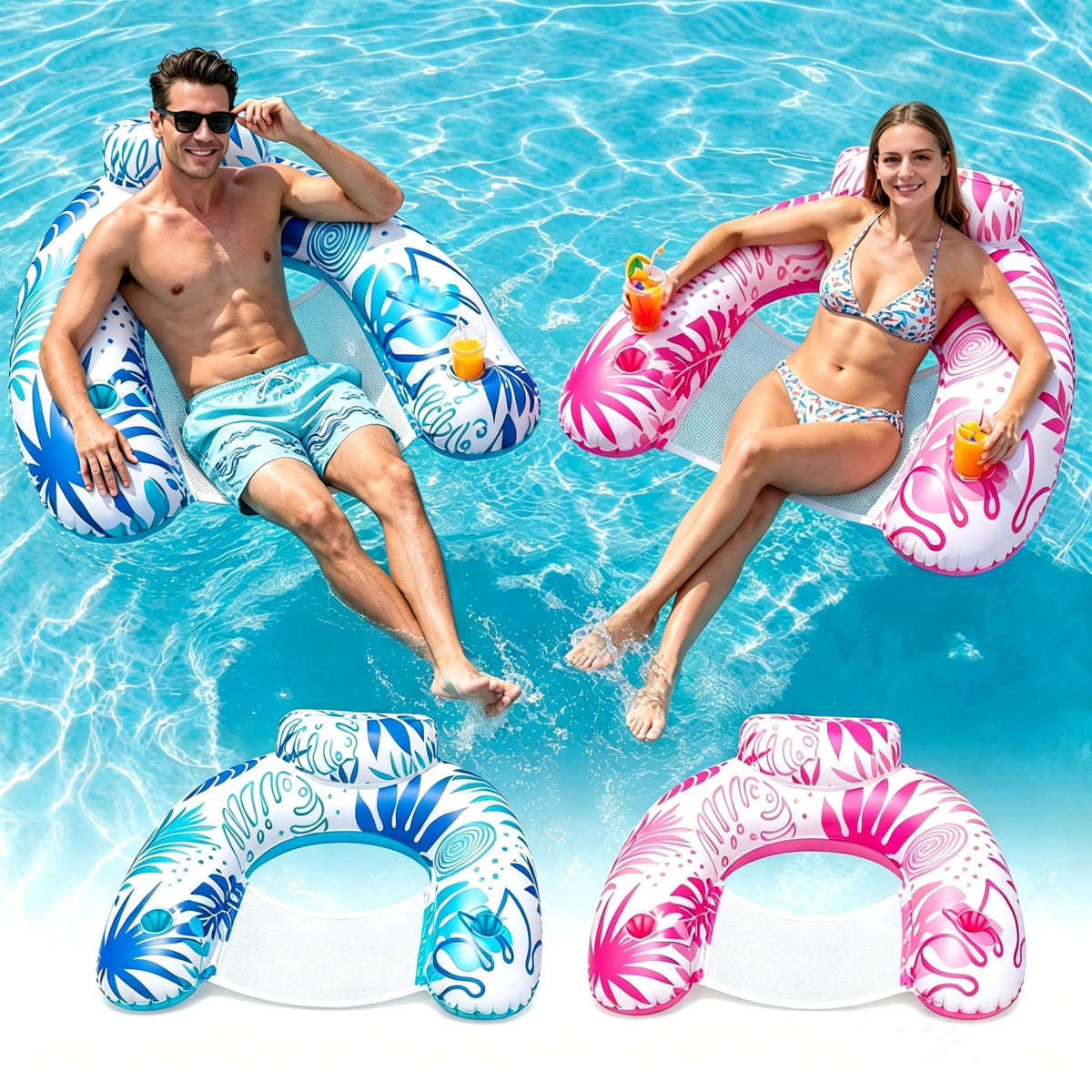 Inflatable Pool Float Chair 3 Pack M756
