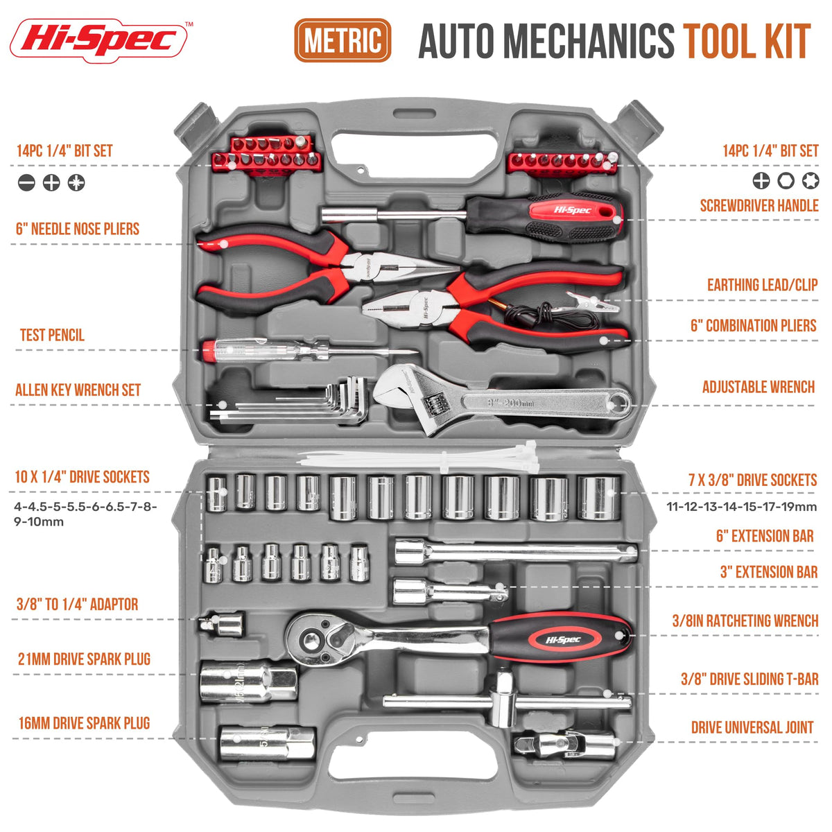 Metric Auto Mechanic Tool Set A881043