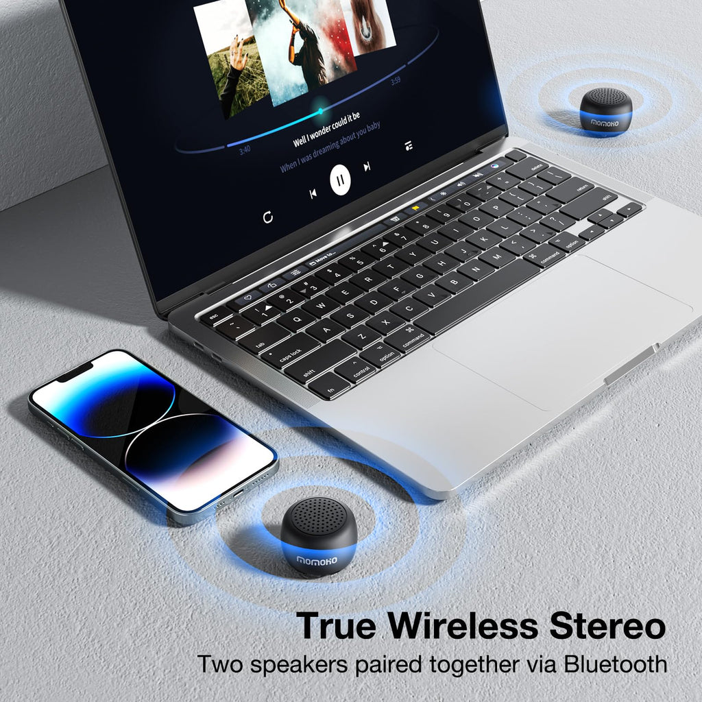 Black Mini Bluetooth Speaker with Built-in Mic D44665