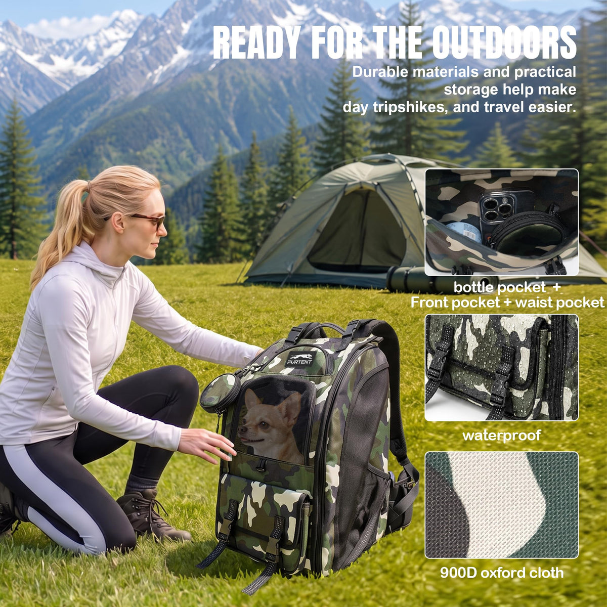 Dog Backpack Carrier Up to 20 lb Q665