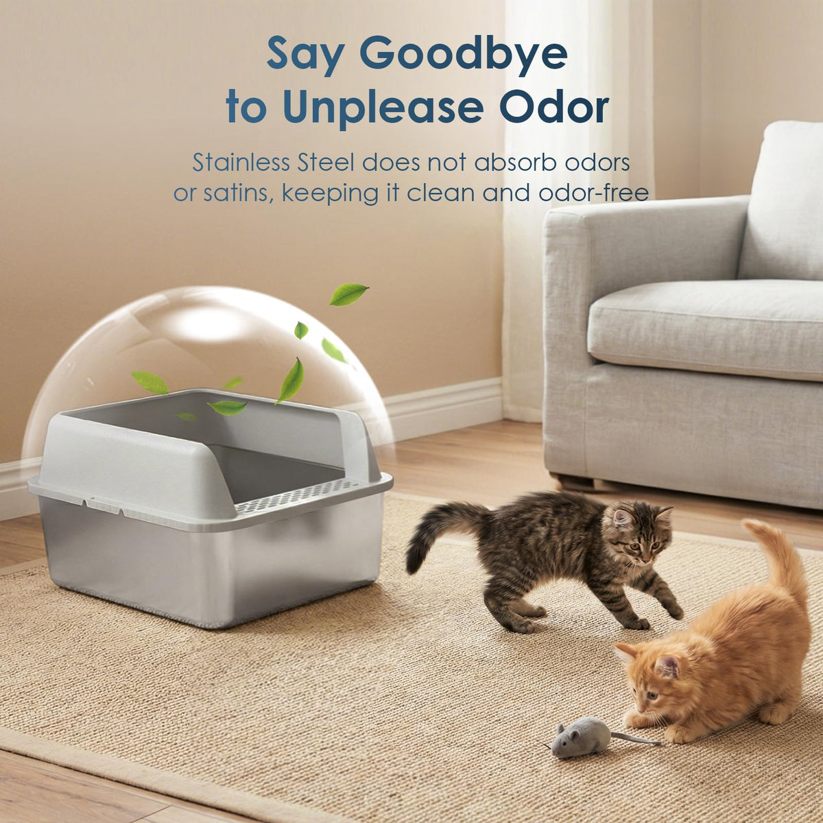 Stainless Steel Cat Litter Box with Lid N87721