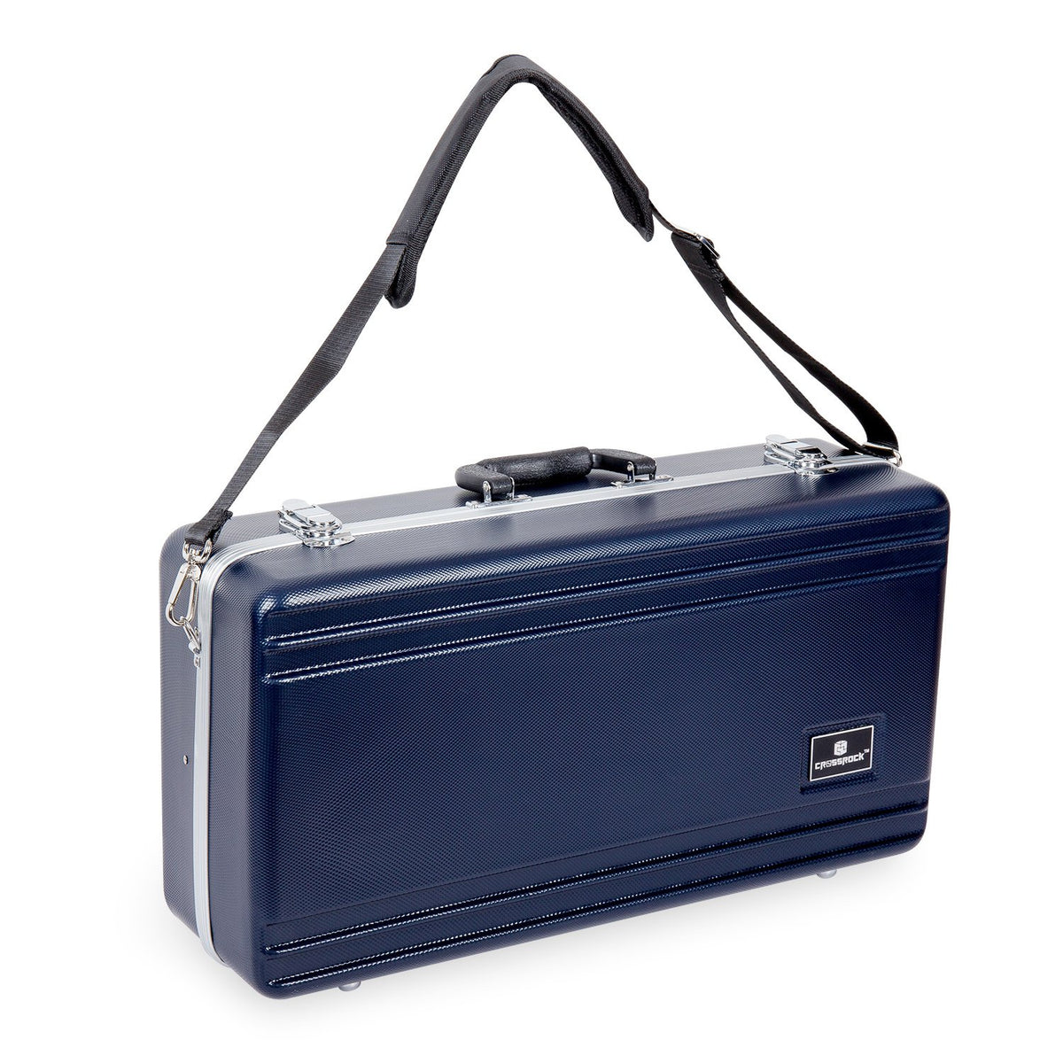 Textured Blue ABS Trumpet Case with Velvet Interior U536